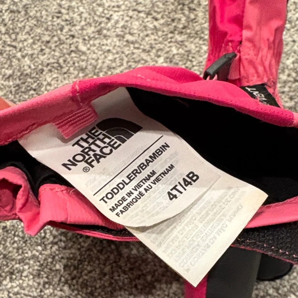 The North Face 4T Kids Pink Two-Tone Ski Mittens
